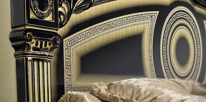 Κρεβάτι king size AIDA μαύρο-χρυσό (197Χ200) (AID3) Κρεβάτι king size AIDA μαύρο-χρυσό (197Χ200) (AID3)