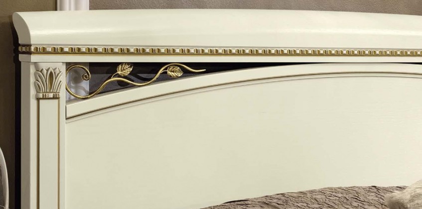 Κρεβάτι διπλό σε λευκή πατίνα Ιταλικό (ΤΡΕΑ) (160Χ200)