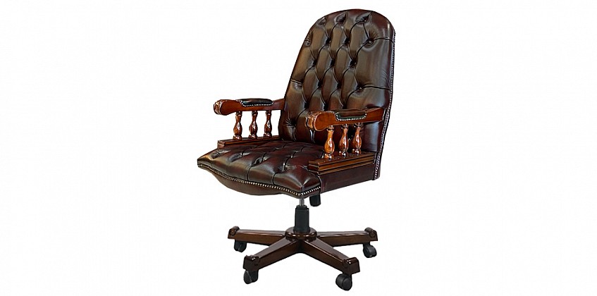 Πολυθρόνα γραφείου brown Chesterfield (203Κ) Πολυθρόνα γραφείου brown Chesterfield (203Κ)