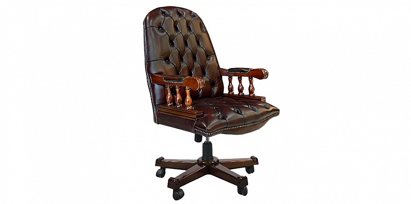 Πολυθρόνα γραφείου brown Chesterfield (203Κ) Πολυθρόνα γραφείου brown Chesterfield (203Κ)