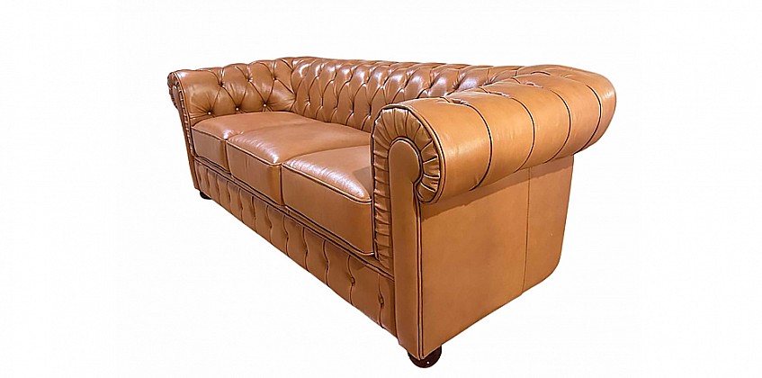 Καναπές δερμάτινος 3θέσιος Camel (3045) Καναπές δερμάτινος 3θέσιος Camel (3045)