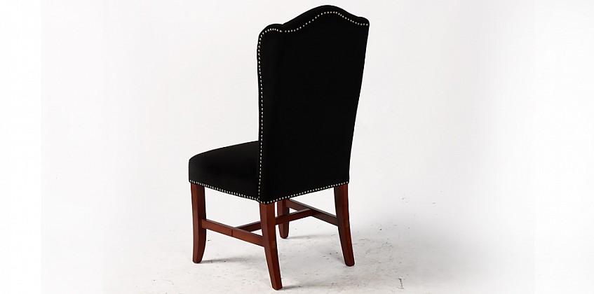 Καρέκλες τραπεζαρίας προσφορά Wingback μαύρη (082M)