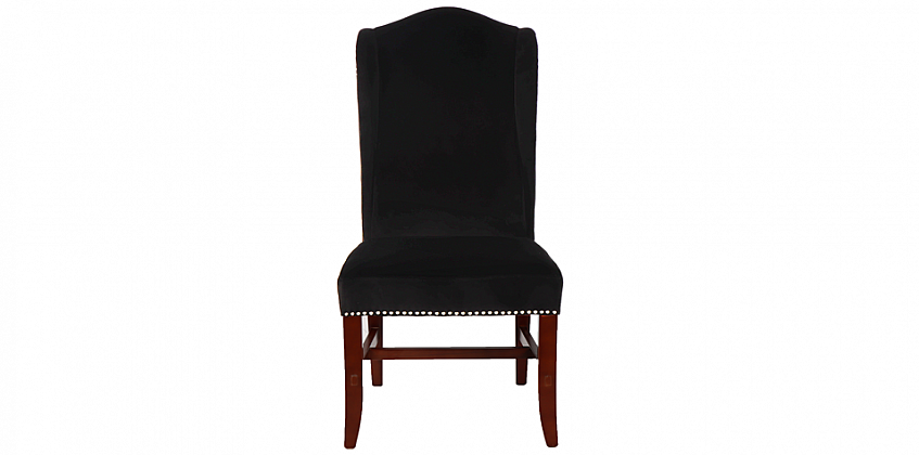 Καρέκλες τραπεζαρίας προσφορά Wingback μαύρη (082M)