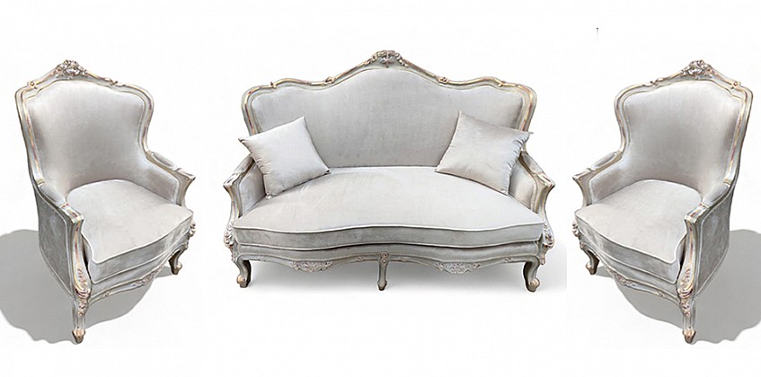 Σετ Καθιστικού Louis XV με Ξυλόγλυπτα Μοτίβα (M010) Σετ Καθιστικού Louis XV με Ξυλόγλυπτα Μοτίβα (M010)