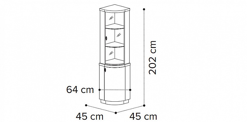 Βιτρίνα μονή μοντέρνα σε γκρι φινίρισμα ARMONIA (ARM1) Βιτρίνα μονή μοντέρνα σε γκρι φινίρισμα ARMONIA (ARM1)