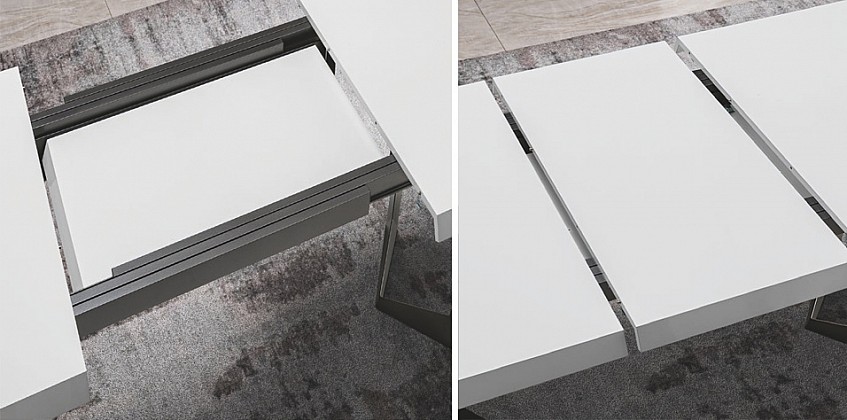 Τραπέζι τραπεζαρίας ανοιγόμενο ELITE BIANCO (ELB160) Τραπέζι τραπεζαρίας ανοιγόμενο ELITE BIANCO (ELB160)