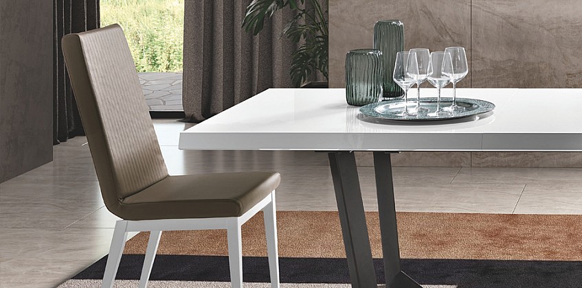 Τραπέζι τραπεζαρίας ανοιγόμενο ELITE BIANCO (ELB160) Τραπέζι τραπεζαρίας ανοιγόμενο ELITE BIANCO (ELB160)