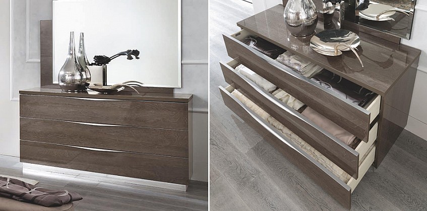 Συρταριέρα κρεβατοκάμαρας γκρι PLATINUM (PLAT3) Συρταριέρα κρεβατοκάμαρας γκρι PLATINUM (PLAT3)