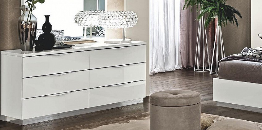 Συρταριέρα διπλή λευκή ONDA2 Συρταριέρα διπλή λευκή ONDA2
