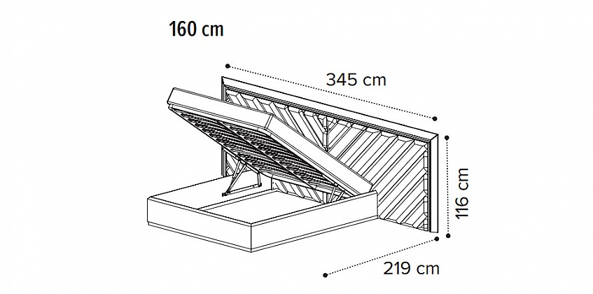 Κρεβάτι διπλό με μεγάλο κεφαλάρι ELITE (ELAM) (160x200) Κρεβάτι διπλό με μεγάλο κεφαλάρι ELITE (ELAM) (160x200)