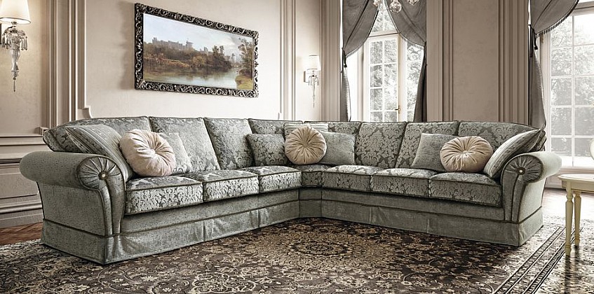 Γωνιακός καναπές κλασικός με πέτρες Swarovski (NOST) Γωνιακός καναπές κλασικός με πέτρες Swarovski (NOST)