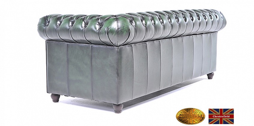 Γνήσιος δερμάτινος καναπές Chesterfield τριθέσιος (BGA3)