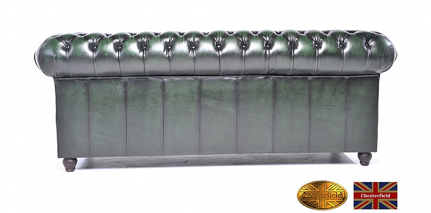 Γνήσιος δερμάτινος καναπές Chesterfield τριθέσιος (BGA3)