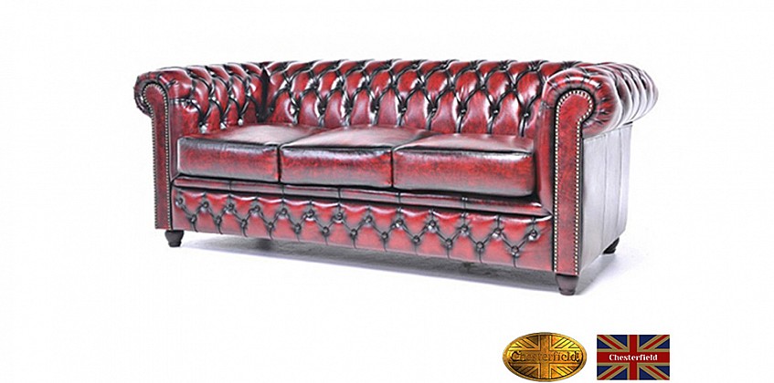 Γνήσιος δερμάτινος καναπές Chesterfield τριθέσιος (BMA3) Γνήσιος δερμάτινος καναπές Chesterfield τριθέσιος (BMA3)