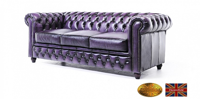 Γνήσιος δερμάτινος καναπές Chesterfield τριθέσιος (BPU3) Γνήσιος δερμάτινος καναπές Chesterfield τριθέσιος (BPU3)