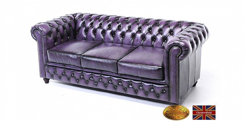 Γνήσιος δερμάτινος καναπές Chesterfield τριθέσιος (BPU3) Γνήσιος δερμάτινος καναπές Chesterfield τριθέσιος (BPU3)