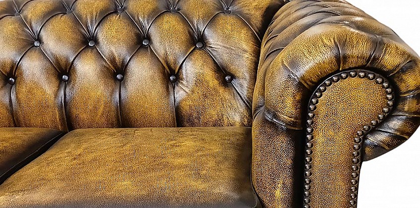Γνήσιος δερμάτινος καναπές Chesterfield διθέσιος (BY02) Γνήσιος δερμάτινος καναπές Chesterfield διθέσιος (BY02)