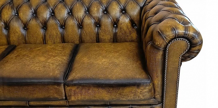Γνήσιος δερμάτινος καναπές Chesterfield διθέσιος (BY02) Γνήσιος δερμάτινος καναπές Chesterfield διθέσιος (BY02)