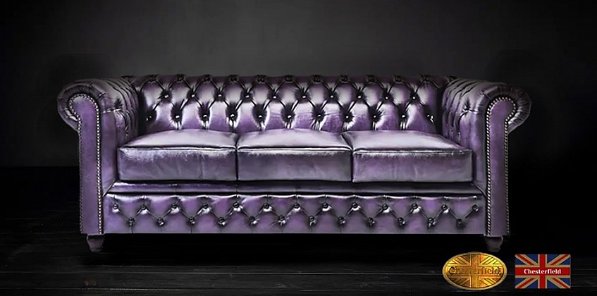 Γνήσιος δερμάτινος καναπές Chesterfield τριθέσιος (BPU3) Γνήσιος δερμάτινος καναπές Chesterfield τριθέσιος (BPU3)