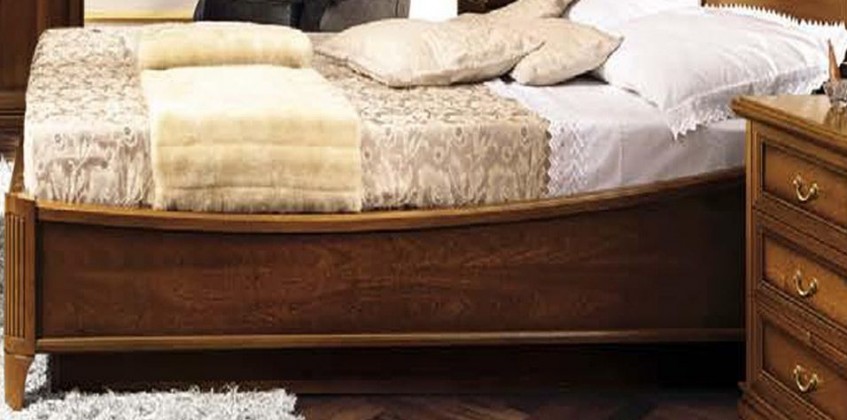 Διπλό κρεβάτι ξύλινο Ιταλίας NOSTALGIA καρυδί (GKEN) (160Χ200)