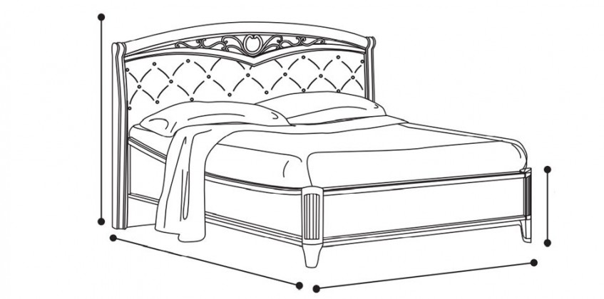 Διπλό κρεβάτι με καπιτονέ κεφαλάρι Ιταλίας NOSTALGIA ξύλινο καρυδί (NOSK) (160Χ200)