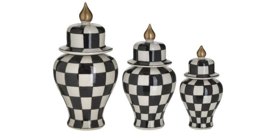 Βάζο κεραμικό "chess" S/3 (0016)