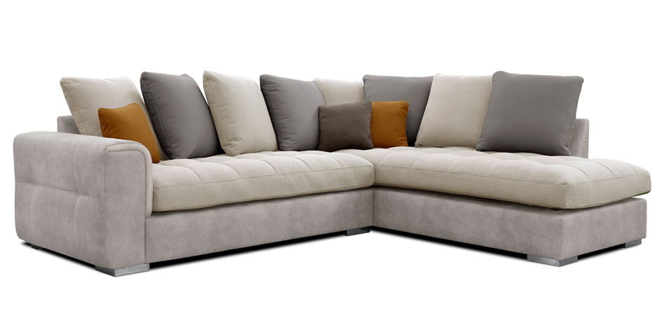 Γωνιακός καναπές με δεξιά γωνία εκρού (LINR)