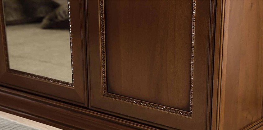 Ντουλάπα με 2 συρόμενες πόρτες σε καρυδιά (TORI) Ντουλάπα με 2 συρόμενες πόρτες σε καρυδιά (TORI)