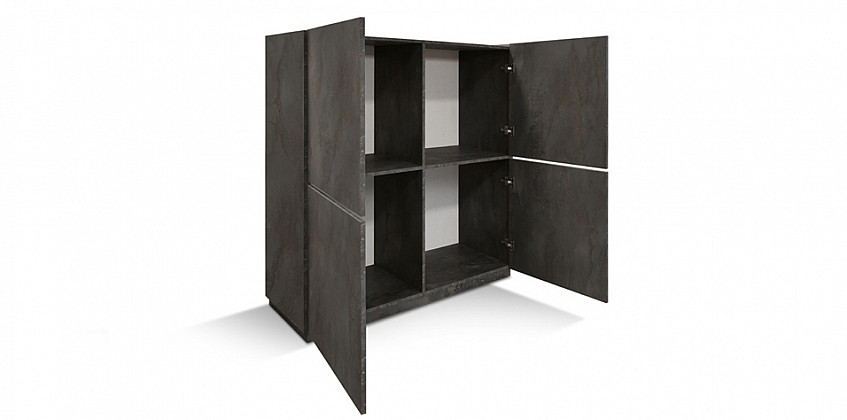 Μοντέρνο ντουλάπι τραπεζαρίας με 4 πόρτες OXIDIZED (1762) Μοντέρνο ντουλάπι τραπεζαρίας με 4 πόρτες OXIDIZED (1762)