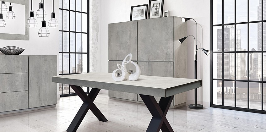 Μοντέρνο ντουλάπι τραπεζαρίας CEMENT GRAY (1825)-ΜΠΟΥΦΕΣ Μοντέρνο ντουλάπι τραπεζαρίας CEMENT GRAY (1825)-ΜΠΟΥΦΕΣ