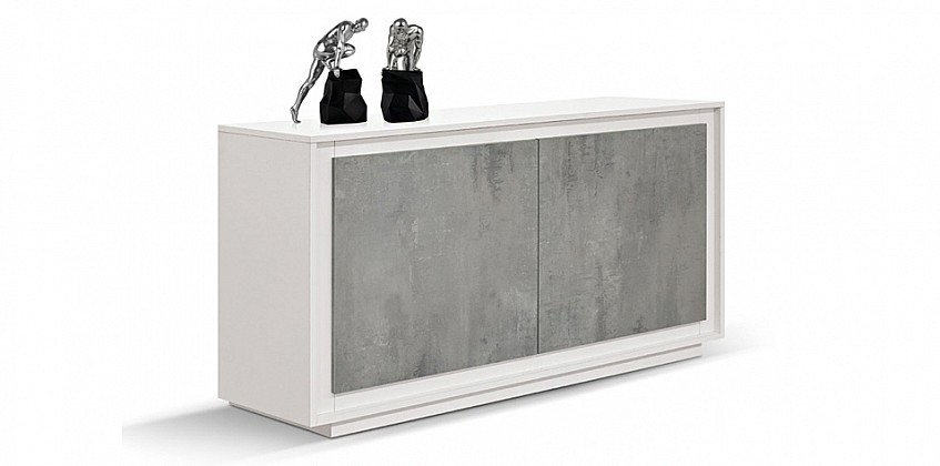 Μοντέρνος δίφυλλος μπουφές WHITE-CEMENT (1843)-ΜΠΟΥΦΕΣ Μοντέρνος δίφυλλος μπουφές WHITE-CEMENT (1843)-ΜΠΟΥΦΕΣ