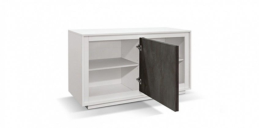 Μοντέρνος δίφυλλος μπουφές WHITE-GREY (1845)-ΜΠΟΥΦΕΣ Μοντέρνος δίφυλλος μπουφές WHITE-GREY (1845)-ΜΠΟΥΦΕΣ