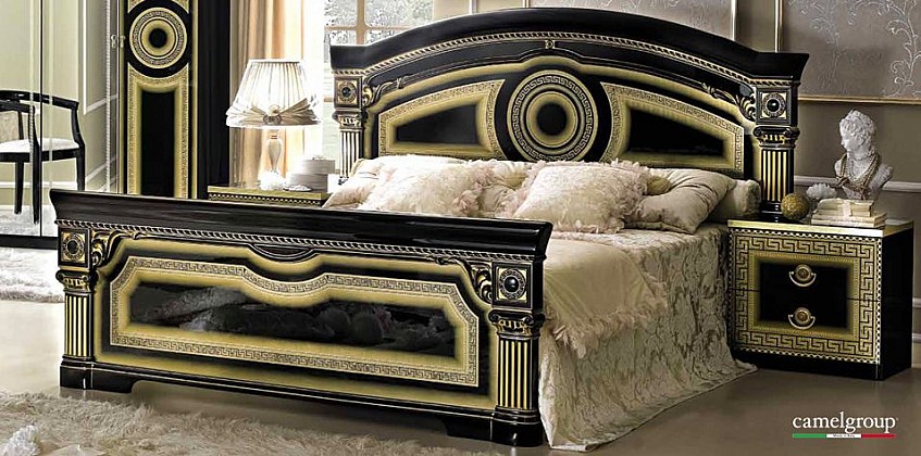 Κρεβάτι king size AIDA μαύρο-χρυσό (197Χ200) (AID3) Κρεβάτι king size AIDA μαύρο-χρυσό (197Χ200) (AID3)