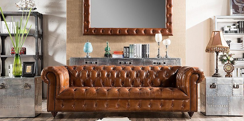 Δερμάτινος Chesterfield καναπές (0473) ΚΑΝΑΠΕΣ ΤΡΙΘΕΣΙΟΣ Δερμάτινος Chesterfield καναπές (0473) ΚΑΝΑΠΕΣ ΤΡΙΘΕΣΙΟΣ