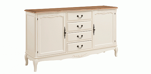 Μπουφές μασίφ σε εκρού πατίνα vintage (GC32) Μπουφές μασίφ σε εκρού πατίνα vintage (GC32)