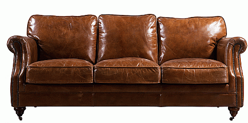 Τριθέσιος καναπές δερμάτινος (3083)