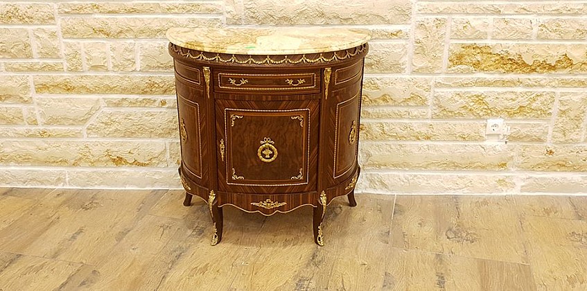 HALFCIRCLED BAHIOU (0016-A) SIDEBOARD LOUIS XV HALFCIRCLED BAHIOU (0016-A) SIDEBOARD LOUIS XV