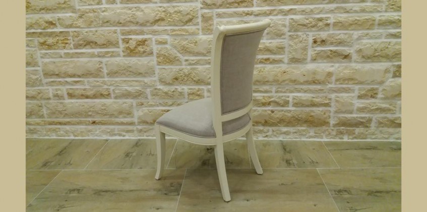 Καρέκλα τραπεζαρίας σε ivory πατίνα (C25R) - Μόνο 2 τμχ