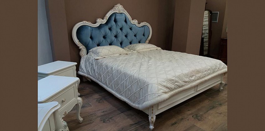 King size κρεβάτι καπιτονέ βελούδο σε ρομαντικό ύφος (103L) (180Χ200) King size κρεβάτι καπιτονέ βελούδο σε ρομαντικό ύφος (103L) (180Χ200)