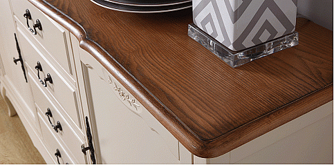 Μπουφές μασίφ σε εκρού πατίνα vintage (GC32) Μπουφές μασίφ σε εκρού πατίνα vintage (GC32)