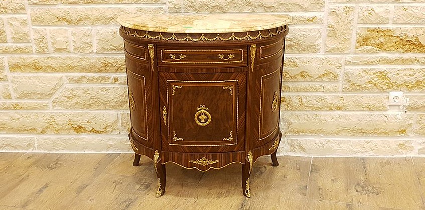 HALFCIRCLED BAHIOU (0016-A) SIDEBOARD LOUIS XV HALFCIRCLED BAHIOU (0016-A) SIDEBOARD LOUIS XV