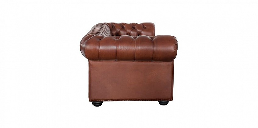 Gymnasium Chesterfield καναπές 240 cm ts rich brown (RIC3) ΣΑΛΟΝΙΑ ΓΡΑΦΕΙΟΥ ΔΕΡΜΑΤΙΝΑ