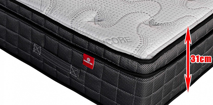 Στρώμα διπλό ανατομικό "CARBON" Soft eurotop (SE160)