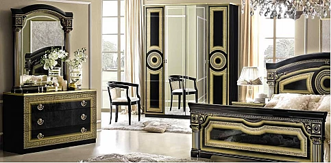 Συρταριέρα μαύρο-χρυσό Μαίανδρος AIDA (ABLG)