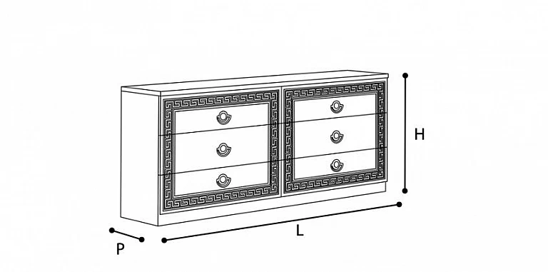 Συρταριέρα σε λευκό/ασημί Μαίανδρος AIDA (AWH2) ΣΥΡΤΑΡΙΕΡΑ-ΚΟΜΟΤΑ Συρταριέρα σε λευκό/ασημί Μαίανδρος AIDA (AWH2) ΣΥΡΤΑΡΙΕΡΑ-ΚΟΜΟΤΑ