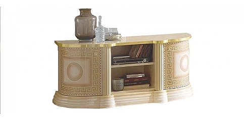 Έπιπλο τηλεόρασης κλασικό εκρού-χρυσό AIDA (AIVG)