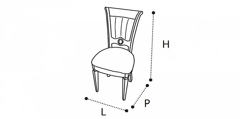 Καρέκλα τραπεζαρίας κλασική Ιταλίας εκρού AIDA (AID2) ΚΑΡΕΚΛΕΣ ΤΡΑΠΕΖΑΡΙΑΣ