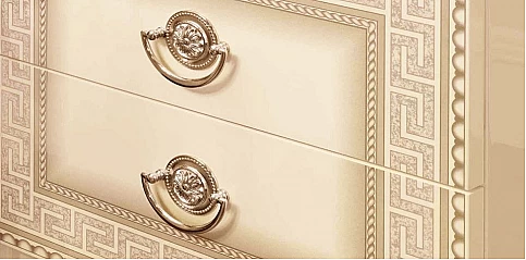 Κομοδίνο σε εκρού/χρυσό AIDA (AIVG)