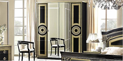 Πολυθρόνα υπνοδωματίου μαύρη AIDA (AIBL)