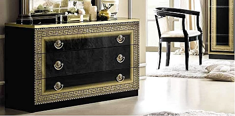 Συρταριέρα μαύρο-χρυσό Μαίανδρος AIDA (ABLG)